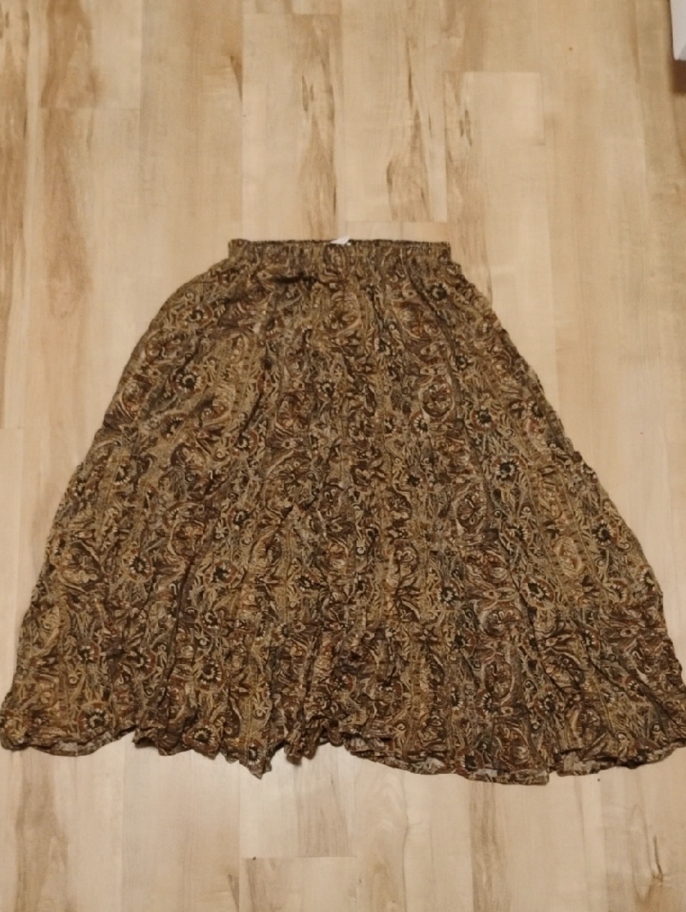 🌸 Koret Petites Maxi Skirt Size Small Boho Geometric & Floral Print 🌸